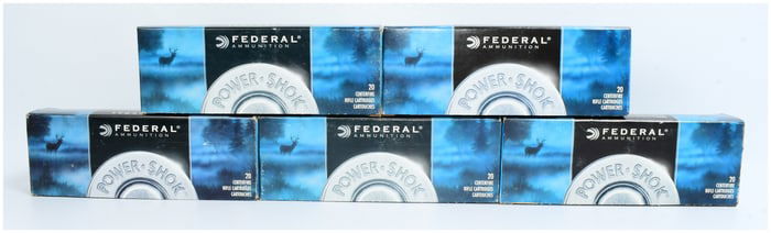100 Rounds Federal Power-Shok 7mm Win. Short Mag. 150 Grain Soft Point Centre-Fire Rifle Ammunition