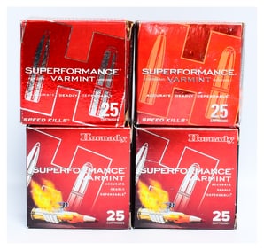 100 Rounds Hornady Superformance Varmint 17 Hornet 20 gr V-MAX Ammunition