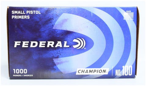 Federal Champion No. 100 Small Pistol Primers, 1000 Count