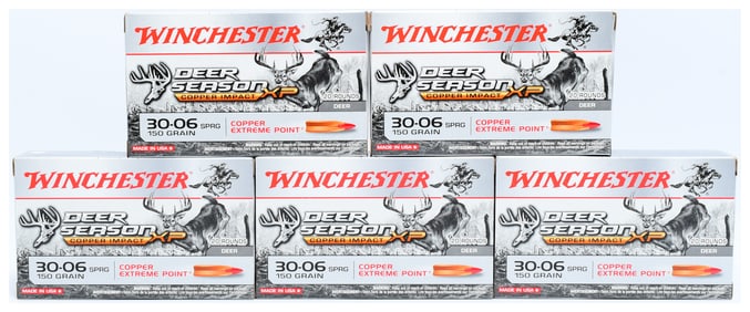 Winchester Deer Season XP Copper Impact 30-06 SPRG 150 Grain Copper Extreme Point Rifle Ammunition,