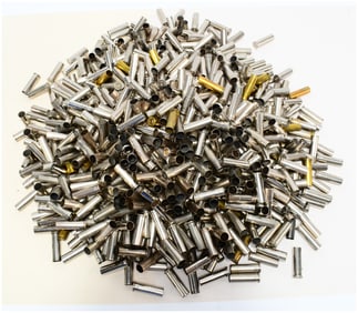 A Collection of Empty .357 Magnum Casings for Reloading, 10 LBS