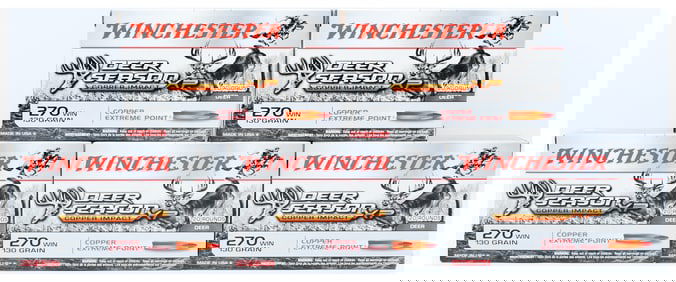 100 Rounds Winchester Deer Season XP Copper Impact 130-Grain Ammunition (Actual Caliber .270 WSM,