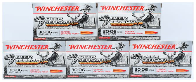 Winchester Deer Season XP Copper Impact 30-06 SPRG 150 Grain Ammunition - 100 Rounds