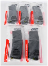 A Group of Five Pro mag AR-15 5.56 MM 30 Round Polymer Magazines
