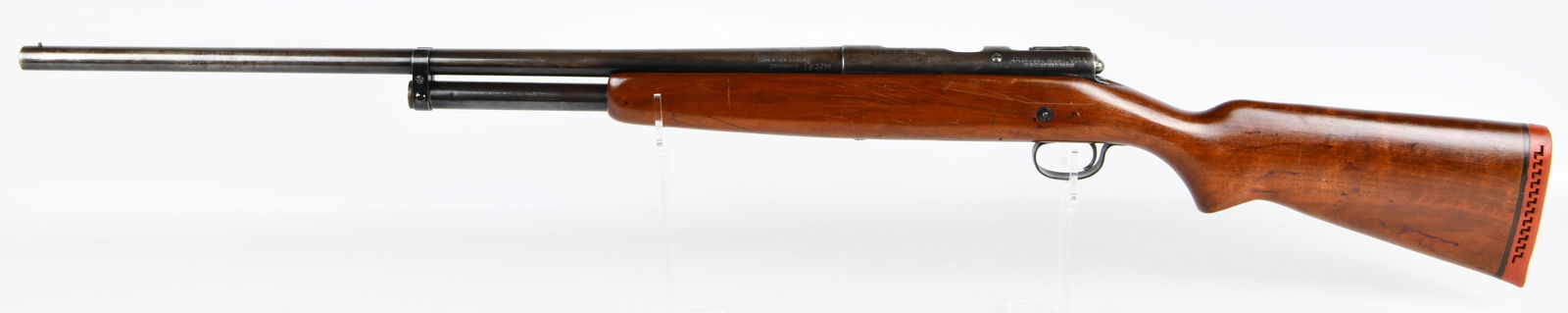 J.C. Higgins Model 583.2 16 Gauge Bolt-Action Shotgun, Sears, Roebuck and Co.: A J.C. Higgins Model 583.2 bolt-action shotgun, manufactured by Sears, Roebuck and Co. The receiver is clearly marked J.C. HIGGINS - MODEL 583.2 SEARS, ROEBUCK AND CO. The barrel is marked PROOF TESTE