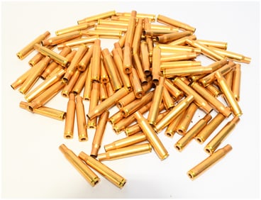 100 Count Empty 30-06 Brass Casings, Cleaned, Trimmed & Primed