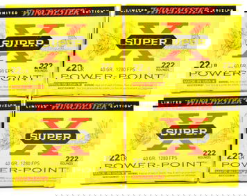 Four Boxes of Winchester 'Super X Power-Point' .22 LR Ammunition, Limited Winchester Edition, 888