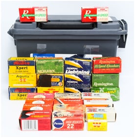2000 Rounds of Mixed .22 LR Ammunition with Plastic Ammo Can