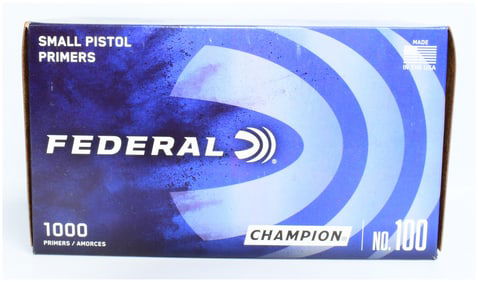 Federal Champion No. 100 Small Pistol Primers, 1000 Count