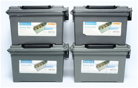 A Set of Four Bunker Hill Security Ammo Boxes
