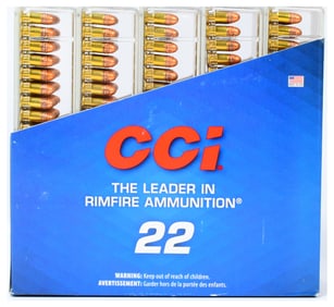 Five Boxes of CCI .22 Short Target Ammunition, 500 Rounds Total