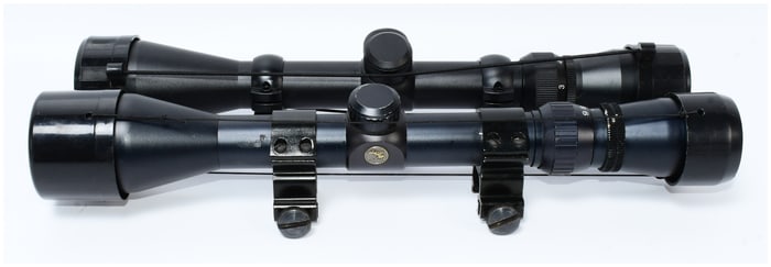 A Pair of Rifle Scopes, including Nichols and Ovlife examples