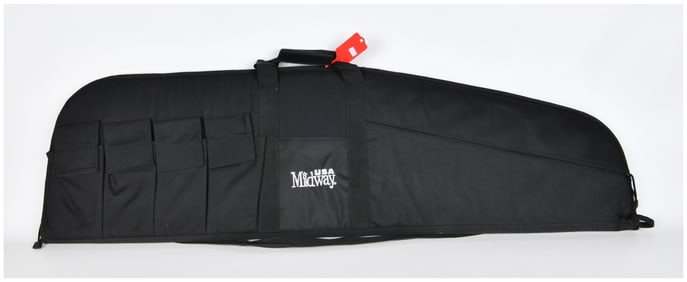 MidwayUSA Tactical Rifle Case with 6 Pockets, 46 Length, Black