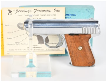 Jennings Firearms Model J-22 .22 LR Semi-Automatic Pistol with Box and Papers
