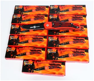 11 Frost Cutlery 'American Fire Fighter' Folding Knives