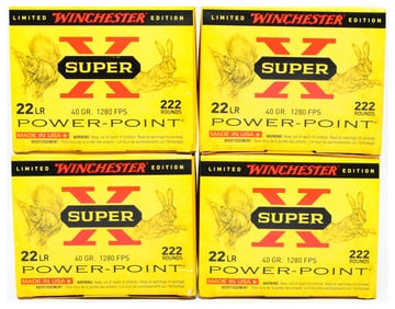 Winchester Super-X 22 LR 40 Grain Power-Point Plated Hollow Point Ammunition, Limited Edition, 888