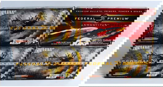 Federal Premium 7mm Rem Mag 160 Grain Ammunition, Barnes TSX and Trophy Bonded Tip, 75 Rounds