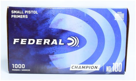 Federal Champion No. 100 Small Pistol Primers, 1000 Count