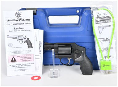 Smith & Wesson Model 442-1 Airweight .38 S&W Special +P Revolver with Case