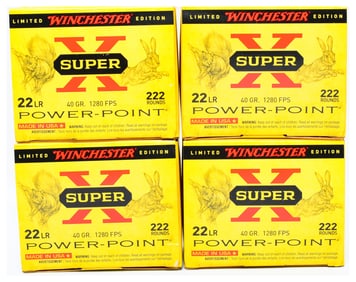 888 Rounds of Winchester Super-X 22 Long Rifle Power-Point 40 Grain Ammunition, Limited Edition