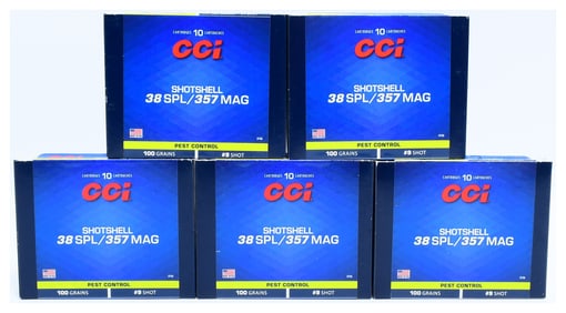 50 Rounds CCI Shotshell .38 Special/.357 Magnum Pest Control 100 Grain #9 Shot Ammunition