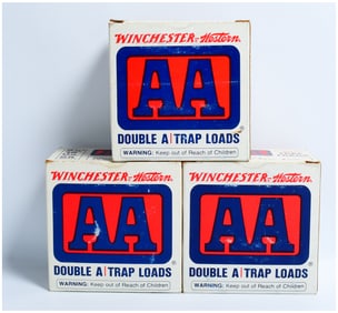 Three Boxes of Winchester-Western 'AA Double A Trap Loads' 12 Ga. Shotgun Ammunition, 75 Rounds