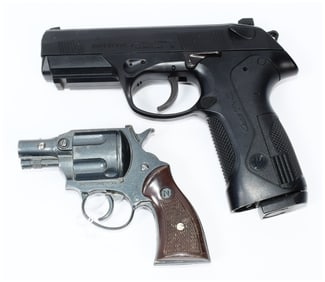 A Beretta PX4 Storm CO2 BB Gun and a 'Detective 250' Cap Gun