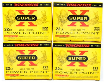 A Collection of Winchester Super-X 22 Long Rifle 40 Grain Power-Point Plated Hollow Point