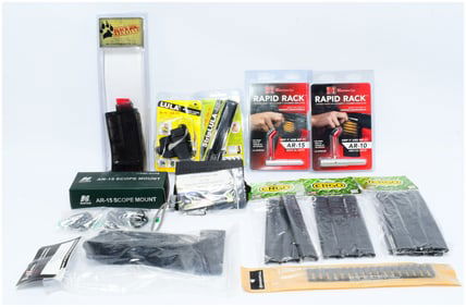 A Collection of Modern AR-15 and AR-10 Firearm Accessories