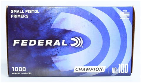 Federal Champion No. 100 Small Pistol Primers, 1000 Count