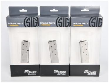 Three Sig Sauer P238 .380 ACP 6rd Magazines
