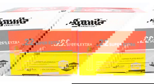 1000 Rounds of Aguila .22 Long Rifle Super Extra 40 Grain Copper Plated Rimfire Ammunition