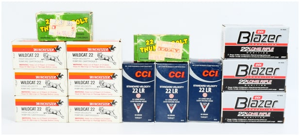 650 Rounds of Assorted Brands .22 Caliber Rimfire Ammunition