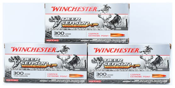 Winchester Deer Season XP Copper Impact .300 WSM 150gr Extreme Point Ammunition, 60 Rounds