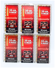 A Lot of 300 Rounds Hornady .22 WMR 30 Grain V-MAX Ammunition