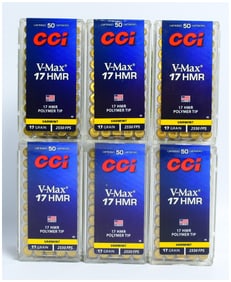 300 Rounds CCI V-Max 17 HMR 17 Grain Varmint Rimfire Ammunition