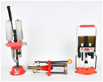 Three Vintage Shotshell Reloading Presses including Pacific DL-105 and Lee Load-All 16 Gauge