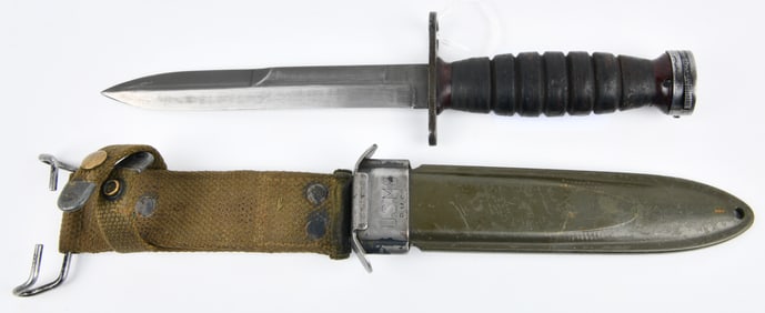 WWII U.S. M4 Bayonet by Imperial for M1 Carbine with U.S. M8 Scabbard