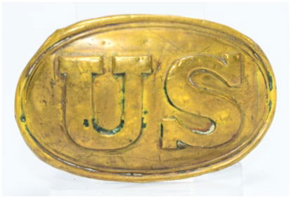 Civil War Model 1839 U.S. Oval Belt Buckle with 'Puppy Paw' Reverse