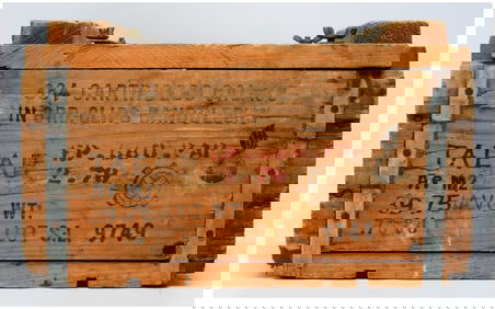 A Wood Crate of 384 Rounds Cal .30 AP M2 Ammunition in Two Full and Sealed Spam Cans