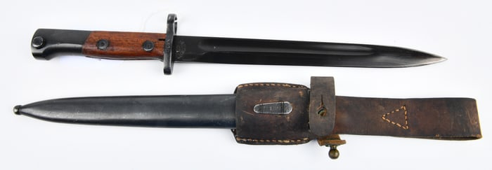 Yugoslavian M48 Mauser Bayonet, Preduzece 44, 1944, with Matching Scabbard and Frog