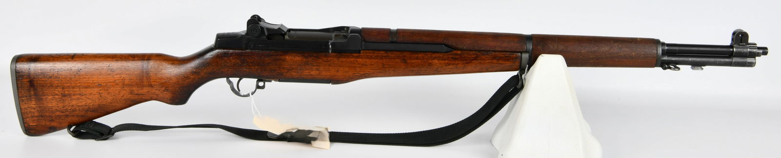 U.S. Harrington & Richardson M1 Garand Semi-Automatic Rifle, Serial No. 5615200: A U.S. Harrington & Richardson (H&R) M1 Garand semi-automatic rifle, serial number 5615200. The receiver is clearly marked "U. S. RIFLE CAL. .30 M1 H.& R. ARMS CO. 5615200". It features a wooden stock