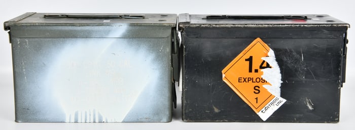 A Pair of M2A1 .50 Caliber Ammunition Boxes