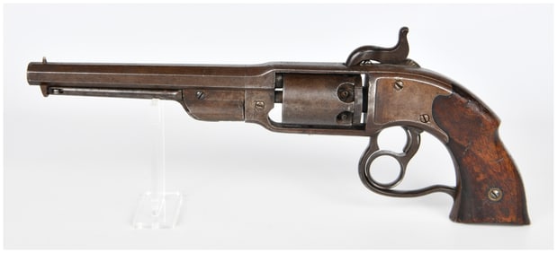 Antique Savage 1861 Navy Model Percussion Revolver, .36 Caliber, Civil War Era