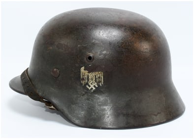 A German World War II M40 Single Decal Army (Heer) Combat Helmet