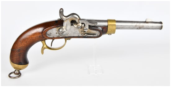 A Prussian Model 1850 Percussion Cavalry Pistol, Potsdam, dated 1853 and 1866