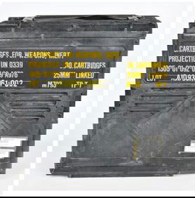 U.S. Military Empty M910 Case for 30 Rounds 25mm Linked M793 TP-T Ammunition