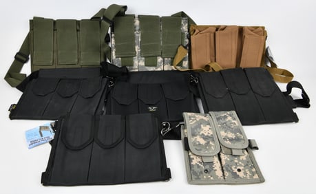 A Collection of Eight Modern Tactical Magazine Pouches and Carriers