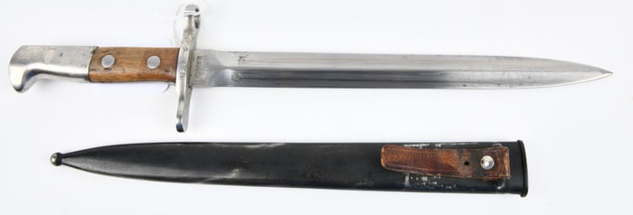 Swiss Model 1918 Bayonet by Waffenfabrik Neuhausen with Scabbard