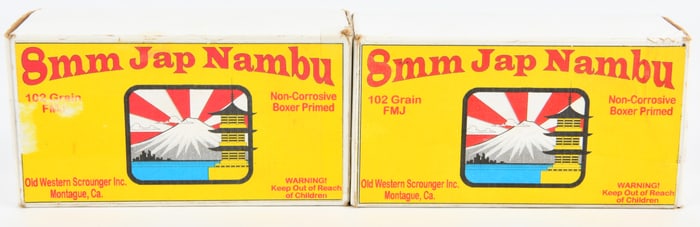 A Pair of Full Boxes 8mm Jap Nambu Ammo 102 Grain FMJ Old Western Scrounger
